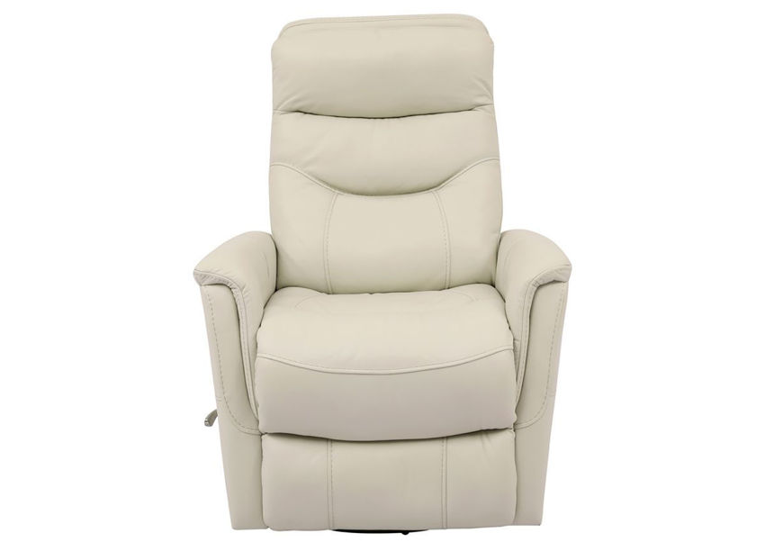 Gemini Leather Glider Recliner Ivory White Home Furniture Plus