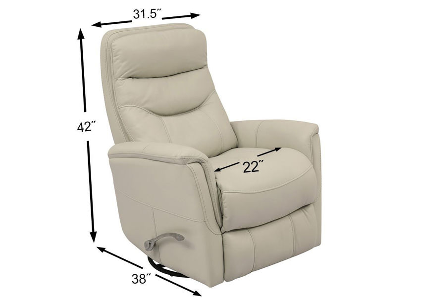 Gemini Leather Glider Recliner Ivory White Home Furniture Plus