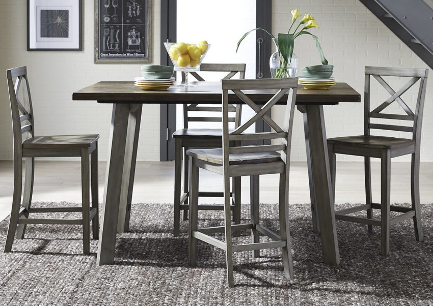 bayside furnishings langston 9pc counter height dining