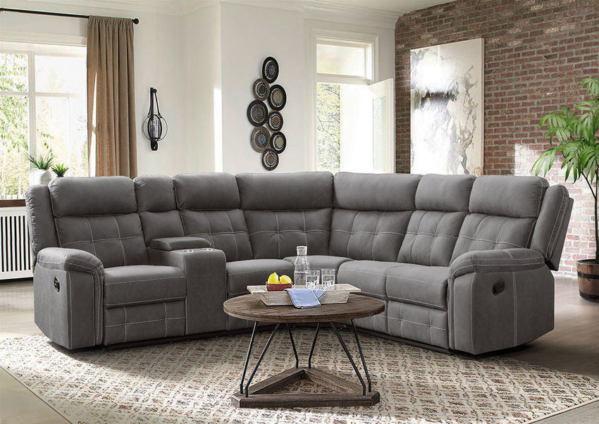 Keystone Reclining Sectional Sofa Gray