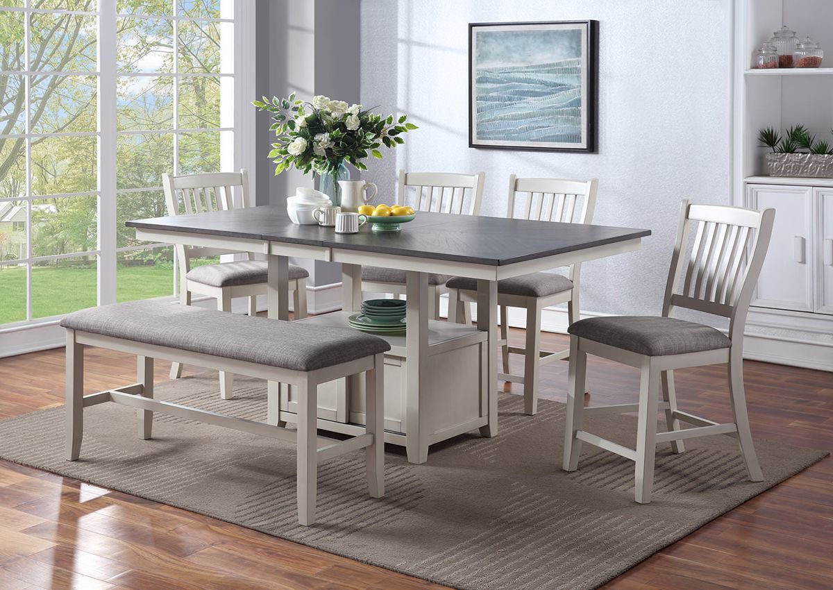 Buford Counter Height Dining Table Set Gray Home Furniture Plus