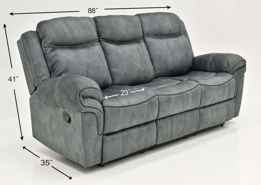 Knoxville Reclining Sofa Gray