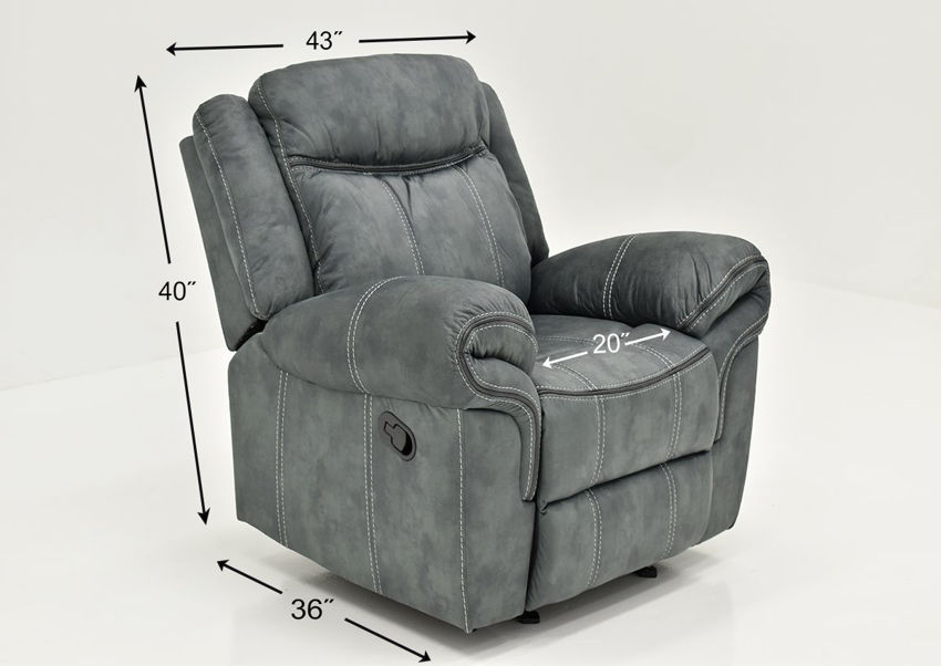 Image 0 of  Knoxville Grey Recliner Glider
