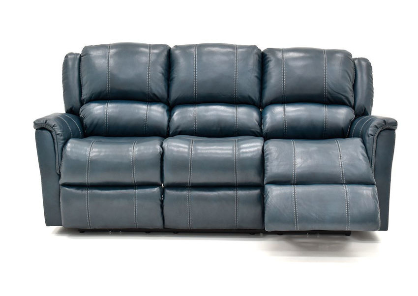 Mercury POWER Reclining Leather Sofa Navy Blue Home Furniture Plus