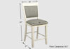 Dimension Details the Chalk Gray Fulton Stool by Crown Mark | Home Furniture Plus Bedding