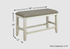 Dimension Details the Chalk Gray Fulton Bench by Crown Mark | Home Furniture Plus Bedding