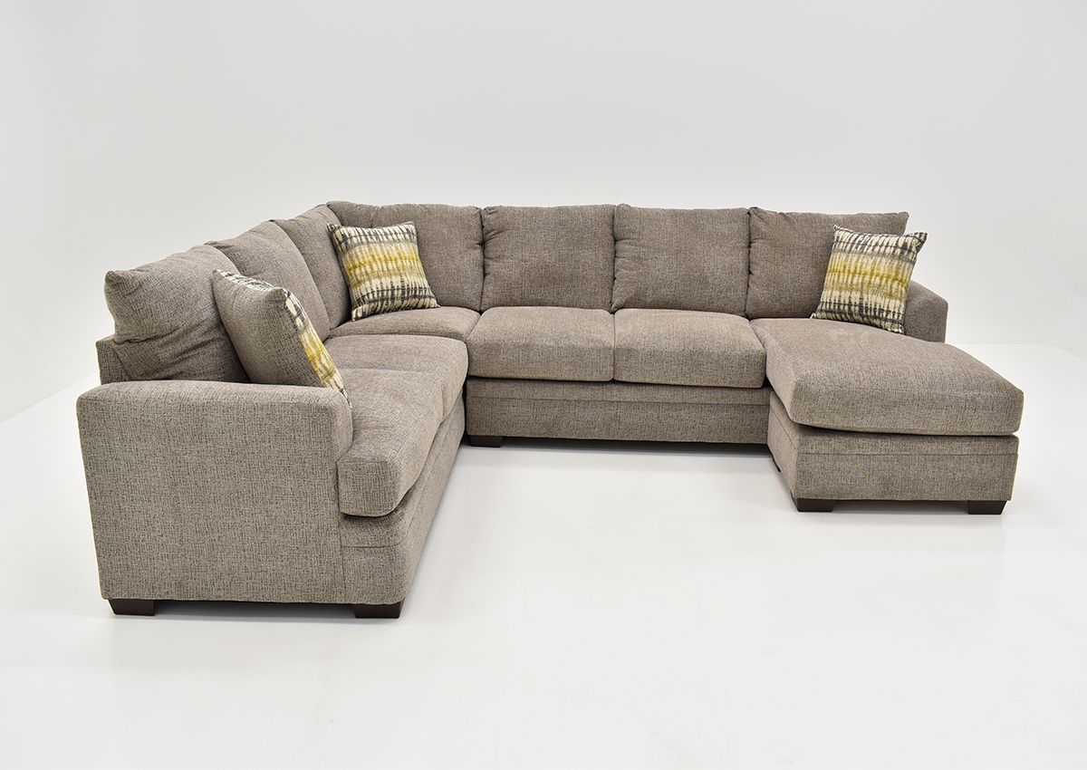 Perth Sectional Sofa with Chaise Light Pewter Home Furniture Plus