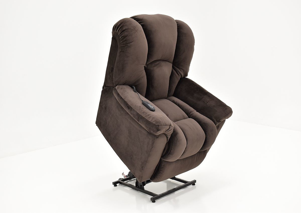 Travis Power Lift Recliner Dark Brown Home Furniture Plus Bedding