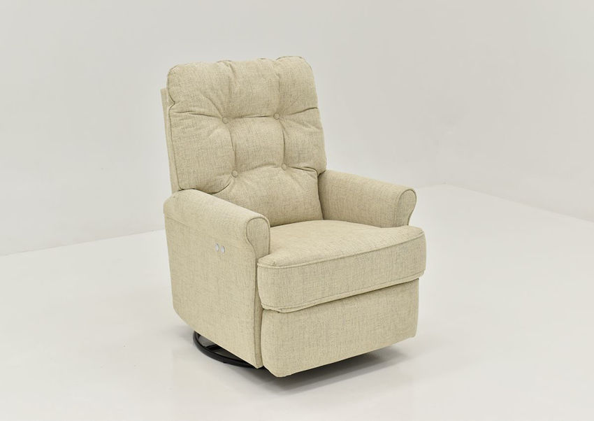 Carissa POWER Swivel Glider Recliner Linen