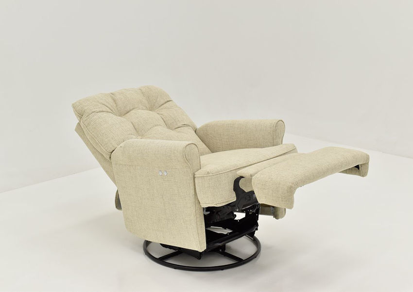 Carissa POWER Swivel Glider Recliner Linen