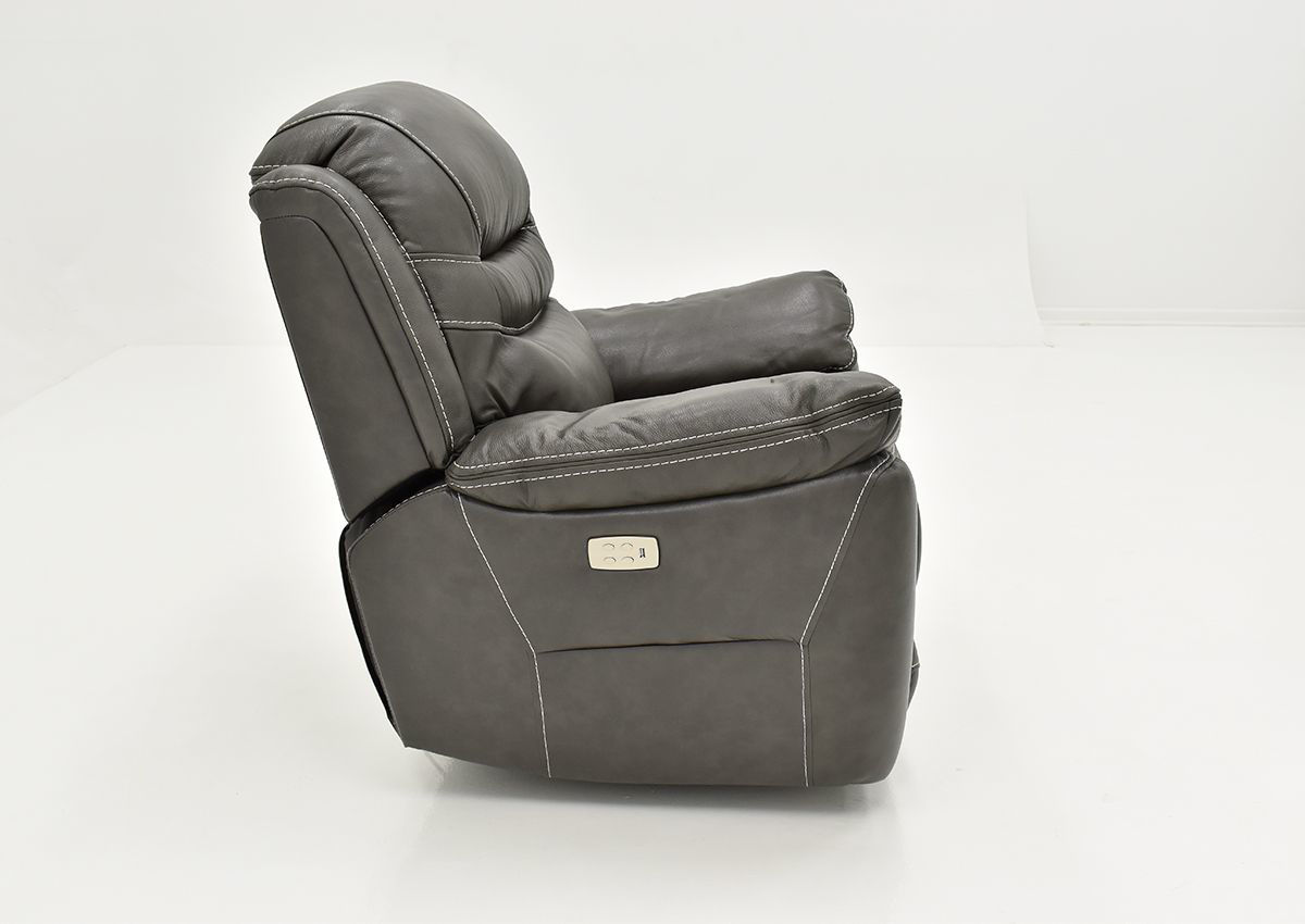 Dallas POWER Recliner Gray Home Furniture Plus Bedding