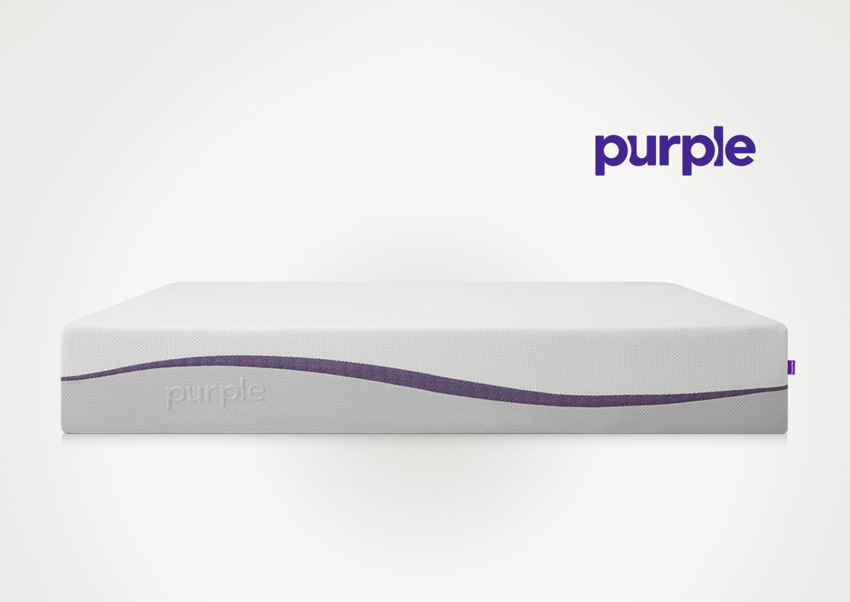 picture of king purple metal mattress frame