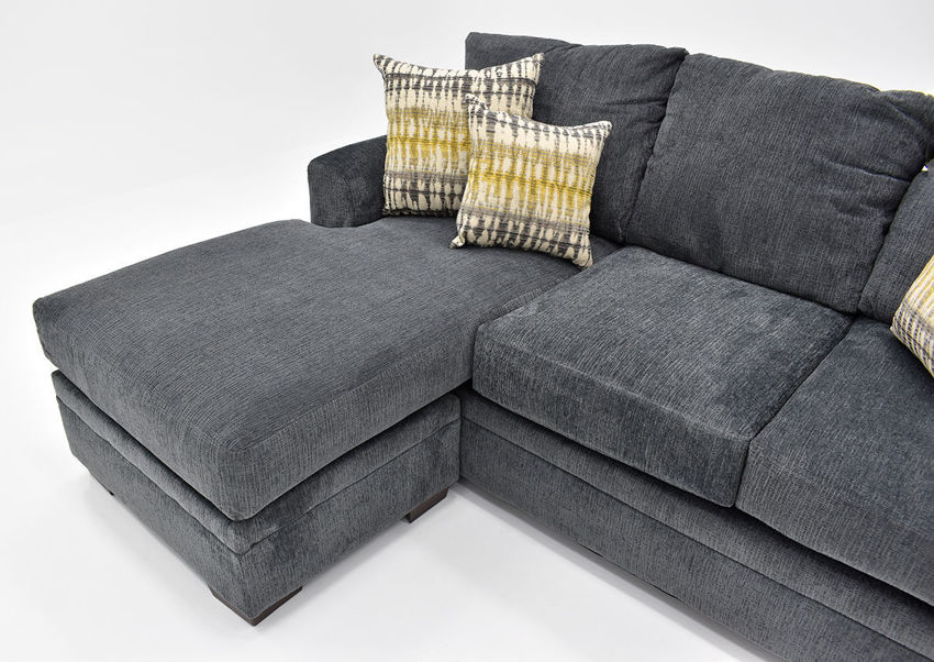 Perth Sofa with Chaise Smoke Gray Home Furniture Plus Bedding and