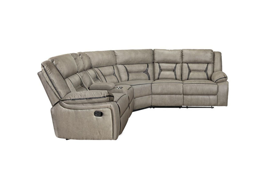 Acropolis Sectional Sofa Taupe Brown Home Furniture Plus Bedding