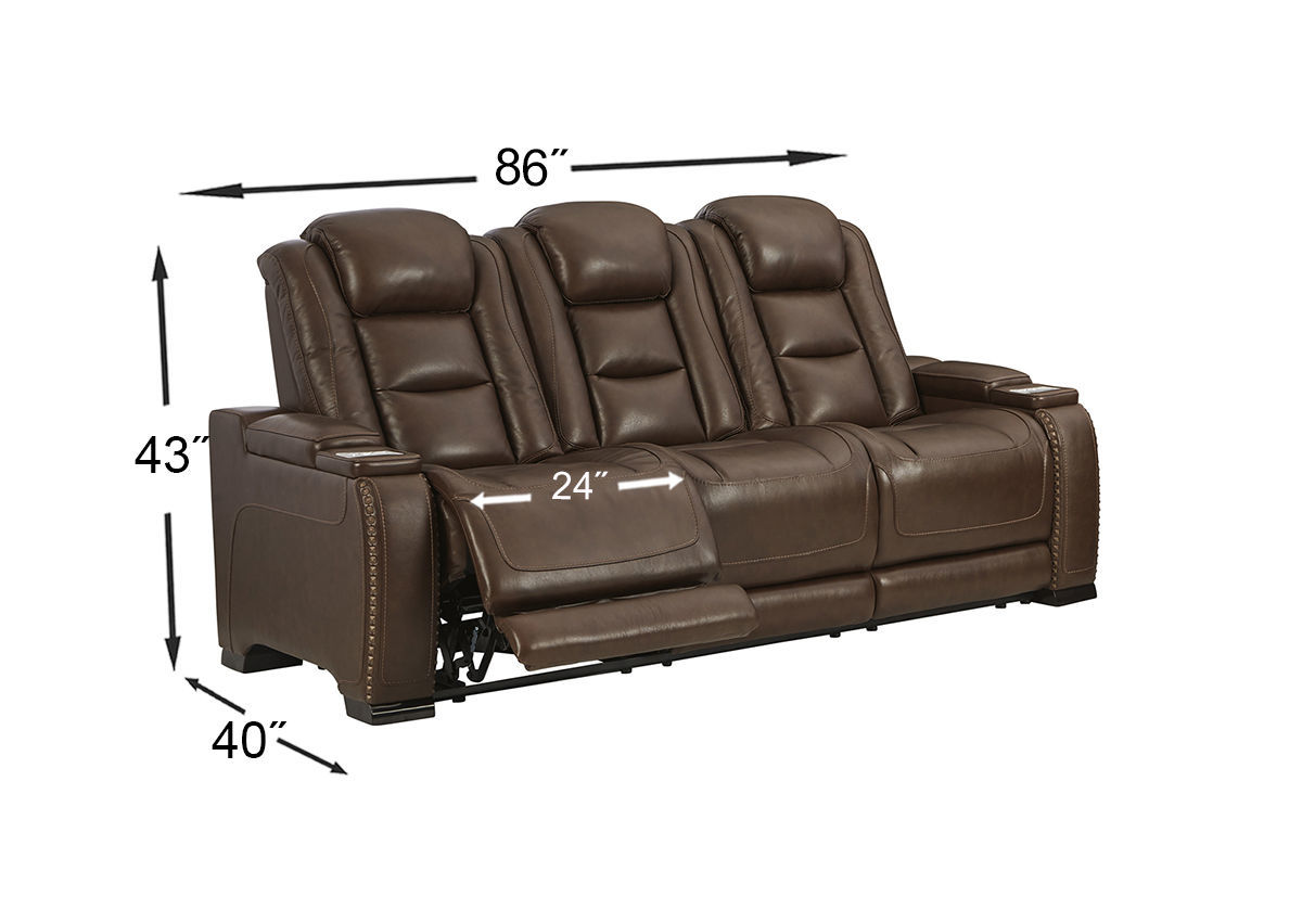 ManDen POWER Reclining Sofa Set Mahogany Brown Home Furniture Plus