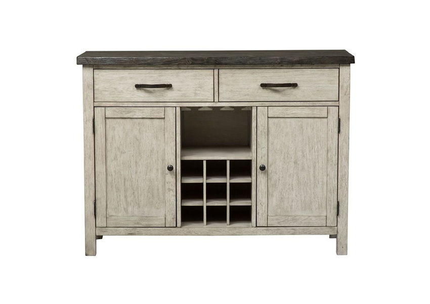 weathered gray buffet table