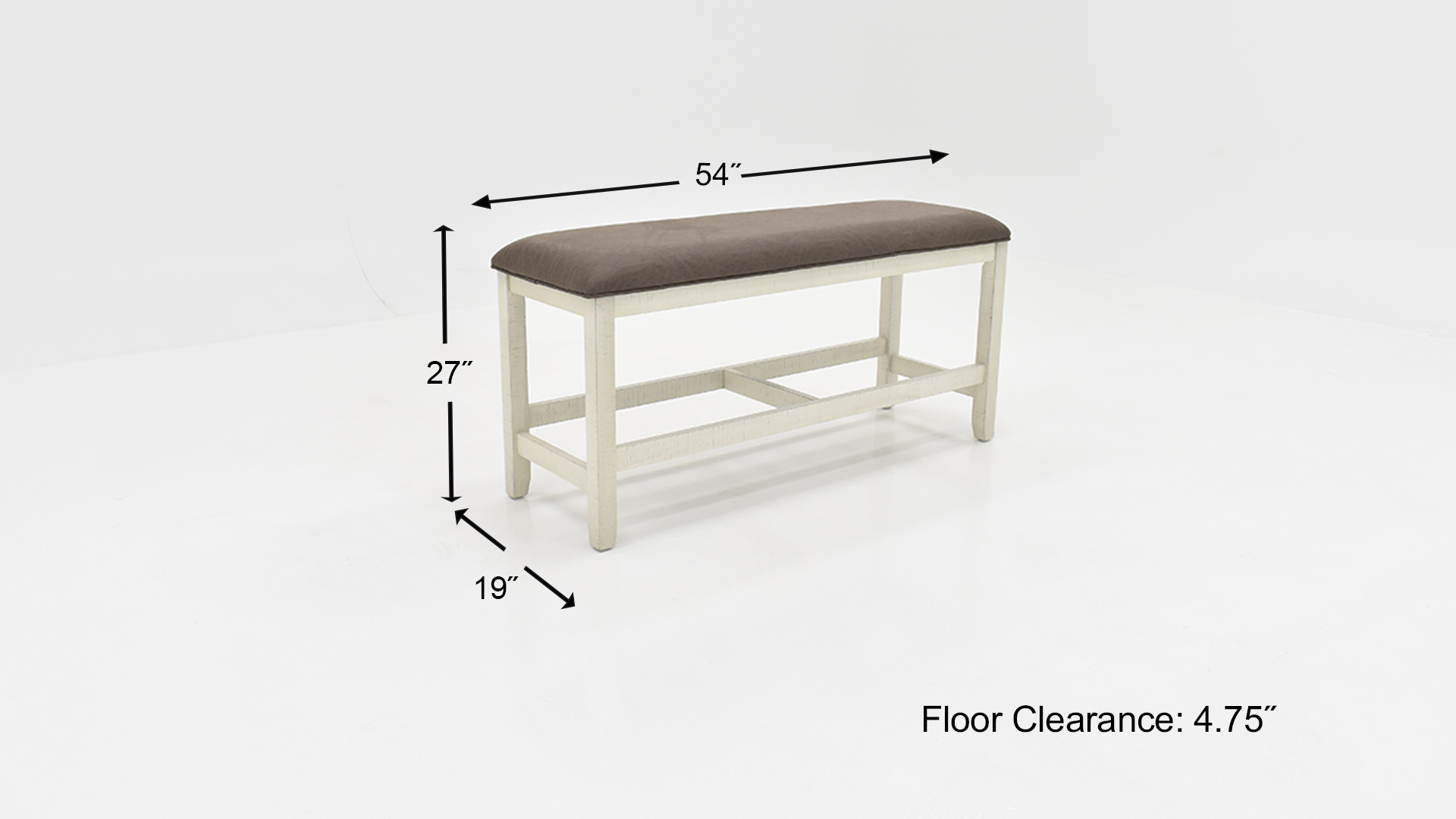 Kirkland 6 Piece Counter Height Dining Table Set White Home Furniture Plus Bedding and