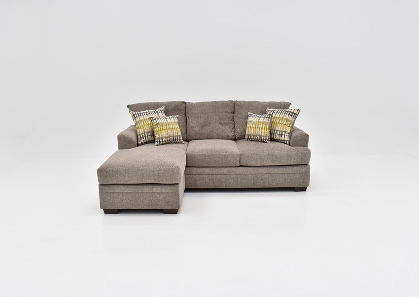 Perth Sofa with Chaise Pewter Home Furniture Plus Bedding and