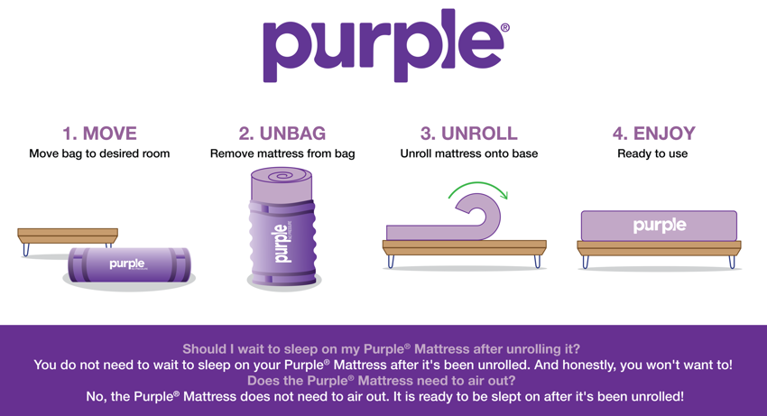 purple queen size mattress og