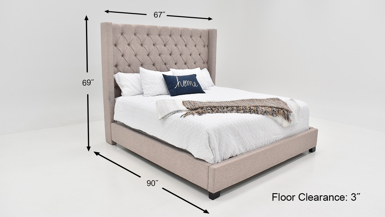 Morrow Queen Upholstered Bed Gray Home Furniture Plus Bedding and