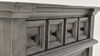 Close Up View of the Top Drawer  of the Gabriella Chest of Drawers in Terra Gray by Vintage Furniture | Home Furniture Plus Bedding