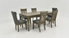 Group View of the Rustic Dining Table Set in Gray by Bernards | Home Furniture Plus Bedding