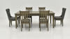 Front View of the Rustic Dining Table Set in Gray by Bernards | Home Furniture Plus Bedding