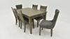 Angled View of the Rustic Dining Table Set in Gray by Bernards | Home Furniture Plus Bedding