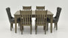 View of  the Rustic Dining Table Set in Gray without the Leaf in the Table by Bernards | Home Furniture Plus Bedding