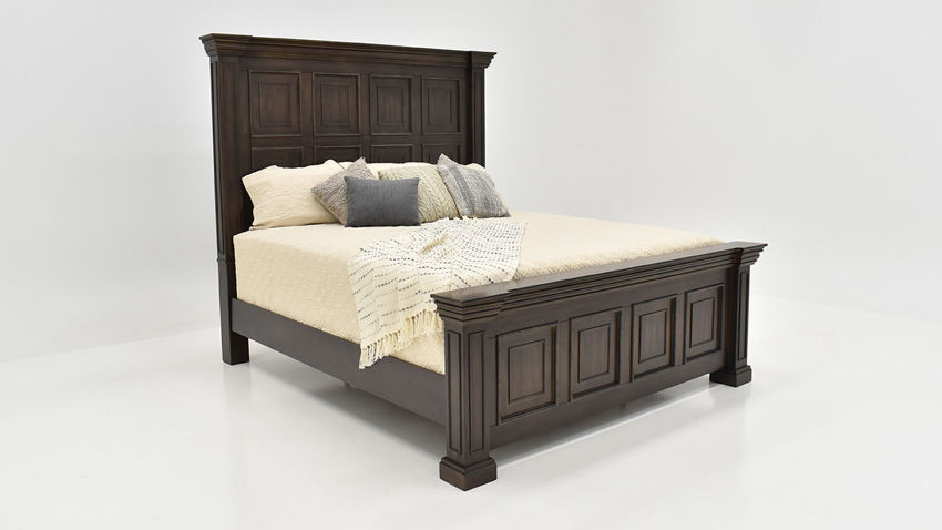 Picture of Big Valley King Size Bed - Brown