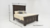 Dimension Details of the Big Valley King Size Bed in Brown by Liberty Furniture | Home Furniture Plus Bedding