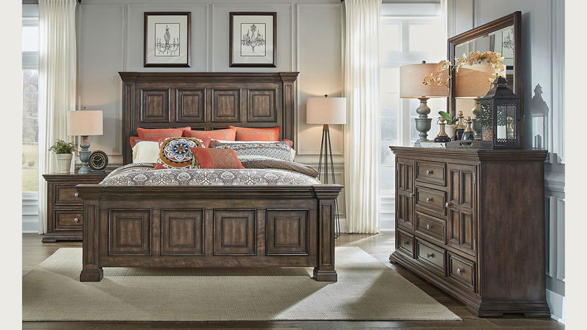 Room View  of the Big Valley King Size Bedroom Set in Brown by Liberty Furniture | Home Furniture Plus Bedding