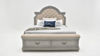 Front Facing View  of the Keystone King Size Upholstered Storage Bed in Gray by Avalon Furniture | Home Furniture Plus Bedding