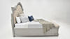 Side View  of the Keystone King Size Upholstered Storage Bed in Gray by Avalon Furniture | Home Furniture Plus Bedding
