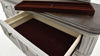 Close Up View of the Removable Jewelry Storage Tray in the Keystone Dresser with Mirror in Gray by Avalon Furniture | Home Furniture Plus Bedding
