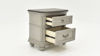 Slightly Angled Open View of the Keystone Nightstand in Gray by Avalon Furniture | Home Furniture Plus Bedding