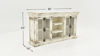 Dimension Details of the Maverick 4 Door Buffet Cabinet in Off-White by Vintage Furniture | Home Furniture Plus Bedding
