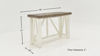 Dimension Details of the Spencer Sofa Table in Off-White by Vintage Furniture |Home Furniture Plus Bedding