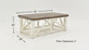 Dimension Details of the Spencer Coffee Table in Off-White by Vintage Furniture |Home Furniture Plus Bedding