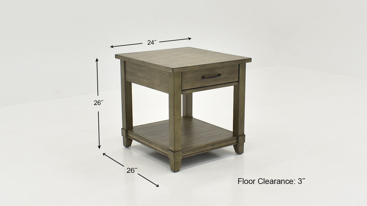 Rustic End Table Gray Home Furniture Plus Bedding