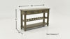 Dimension Details of the Rustic Console Table in Gray by Bernards | Home Furniture Plus Bedding