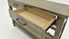 Close Up View of Interior Drawer on the Rustic Console Table in Gray by Bernards | Home Furniture Plus Bedding