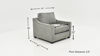 Dimension Details of the St. Charles Chair in Gray by Behold Home | Home Furniture Plus Bedding
