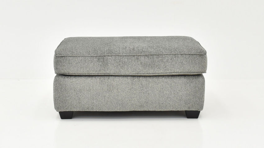Front Facing View of the St. Charles Ottoman in Gray by Behold Home | Home Furniture Plus Bedding