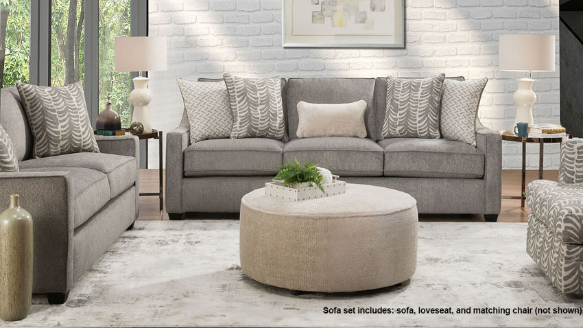 Room View of the St. Charles Sofa Set in Gray by Behold Home (Includes Sofa, Loveseat, and Matching Chair) | Home Furniture Plus Bedding