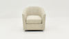 Front Facing View of the Ritzy Barrel Accent Chair in Off-White by Behold Home | Home Furniture Plus bedding