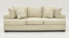 Front Facing View of the Ritzy Sofa in Off-White by Behold Home | Home Furniture Plus Bedding