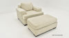  View of the Ritzy Ottoman in Off-White by Behold Home with Matching Chair (sold separately) | Home Furniture Plus Bedding