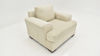 Slightly Angled View of the Ritzy Chair in Off-White by Behold Home | Home Furniture Plus Bedding
