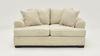 Front Facing View of the Ritzy Loveseat in Off-White by Behold Home | Home Furniture Plus Bedding